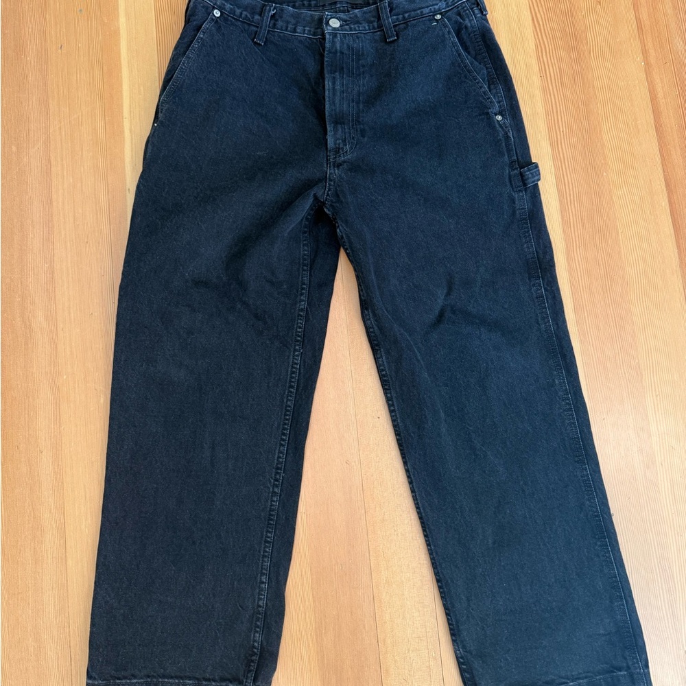 Abercrombie & Fitch Carpenter Jeans Black Workwear Style Men’s 34x30